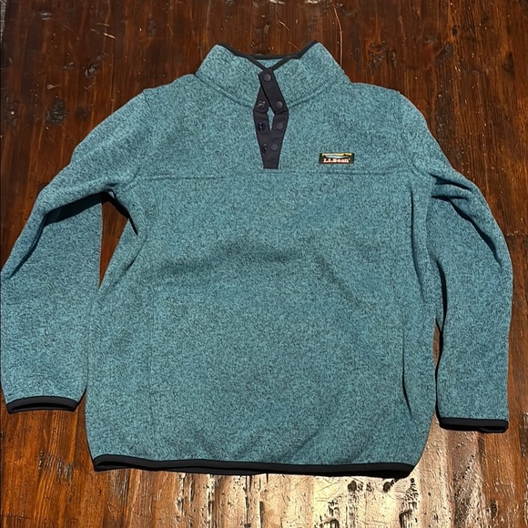 LL BEAN EUC BOYS GIRLS BLUE SWEATSHIRT TOP TOPS SHIRT WINTER CASUAL SZ L 14 16 - Picture 3 of 6
